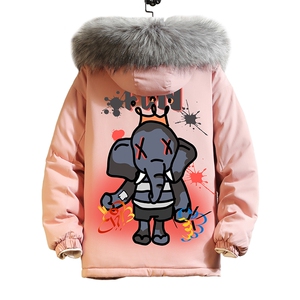 MM48221-P130 冬季大毛领棉衣男士大码加厚棉袄男棉服 砖墙图片