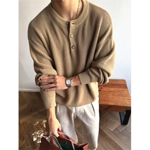 亨利领毛衣男秋冬季新款cleanfit慵懒风高级感软糯针织衫 M5818图片