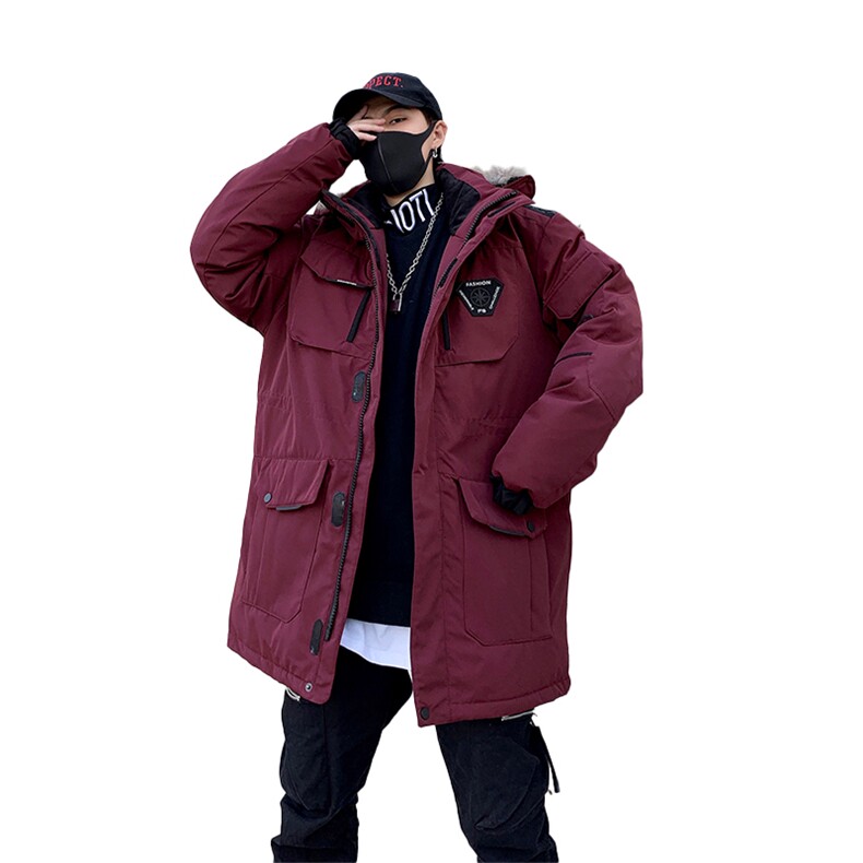 2020冬装新款潮牌宽松中长款羽绒服男保暖外套A436-2028,男装羽绒服,电商A436
