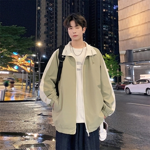 港风双面穿上衣夹克宽松落肩立领冲锋衣外套 JK907 P70图片