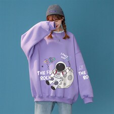 春装衔接新款百搭潮流韩版小众宇航员宽松圆领卫衣W149P30控48，男装卫衣，A247A