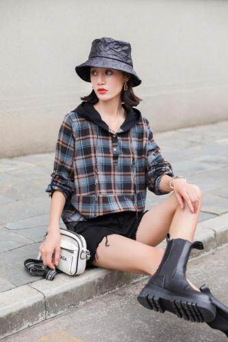 春装新款麻料衬衫,女装衬衫,依伊贝诺