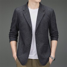 休闲西装外套男潮流免烫商务休闲西服春装新款小西装上衣中年男士图片