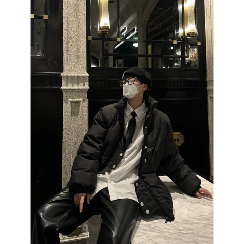 网络图现货！不规则立领棉服外套高级设计感小众棉服RY112-P110图片