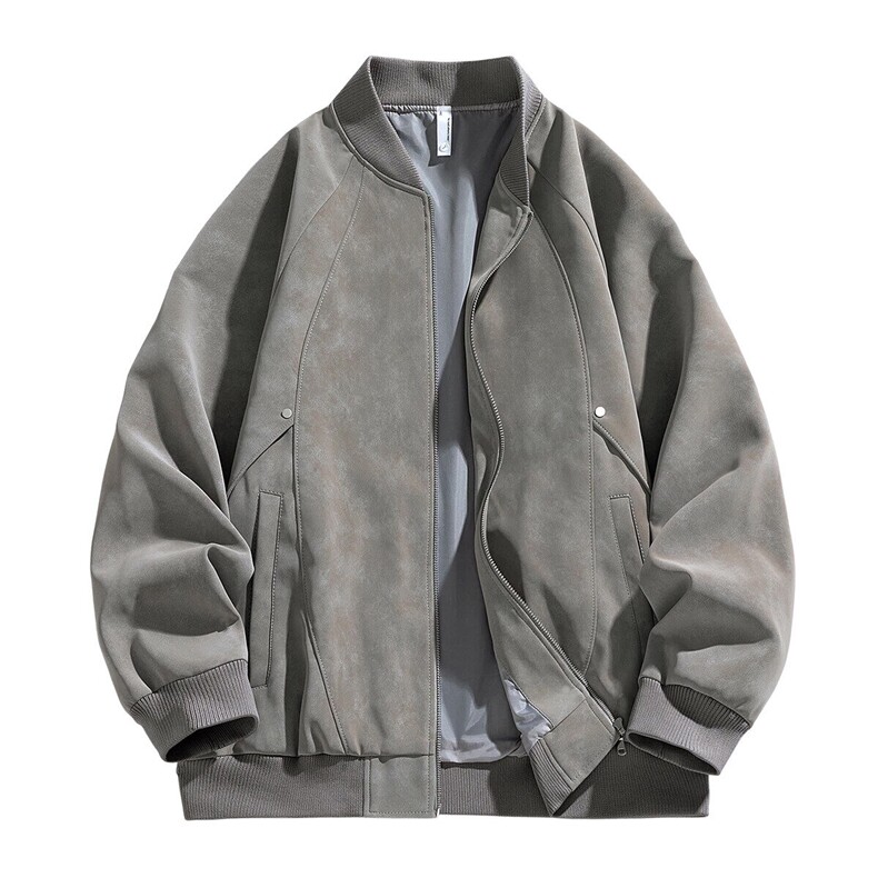 2026春季新款皮衣夹克男青少年学生潮流麂皮外套，男装夹克，星座1206-1（原A206-1）