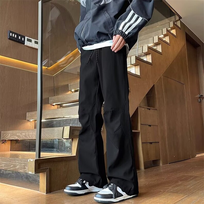 美式机能冲锋裤男春秋款软壳防风防水直筒休闲裤子潮牌M685/P40图片