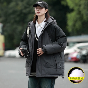 冬上新加绒加厚羽绒服中性百搭冲锋衣外套男女 8319-P220 控价318图片