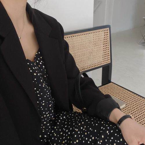 吊带裙配黑西装-小性感，女装背心吊带，LUCY