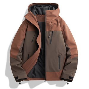 新款男女高品质户外登山服青少年学生冲锋衣夹克外套HS6607图片