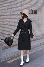 秋季新款风衣长款，女装风衣，YO\VLF雅洛菲