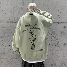 供抖音丶重磅高品棉350克排扣连帽玫瑰花卫衣LW6126-特p58控78，男装卫衣，星座508（原C305）