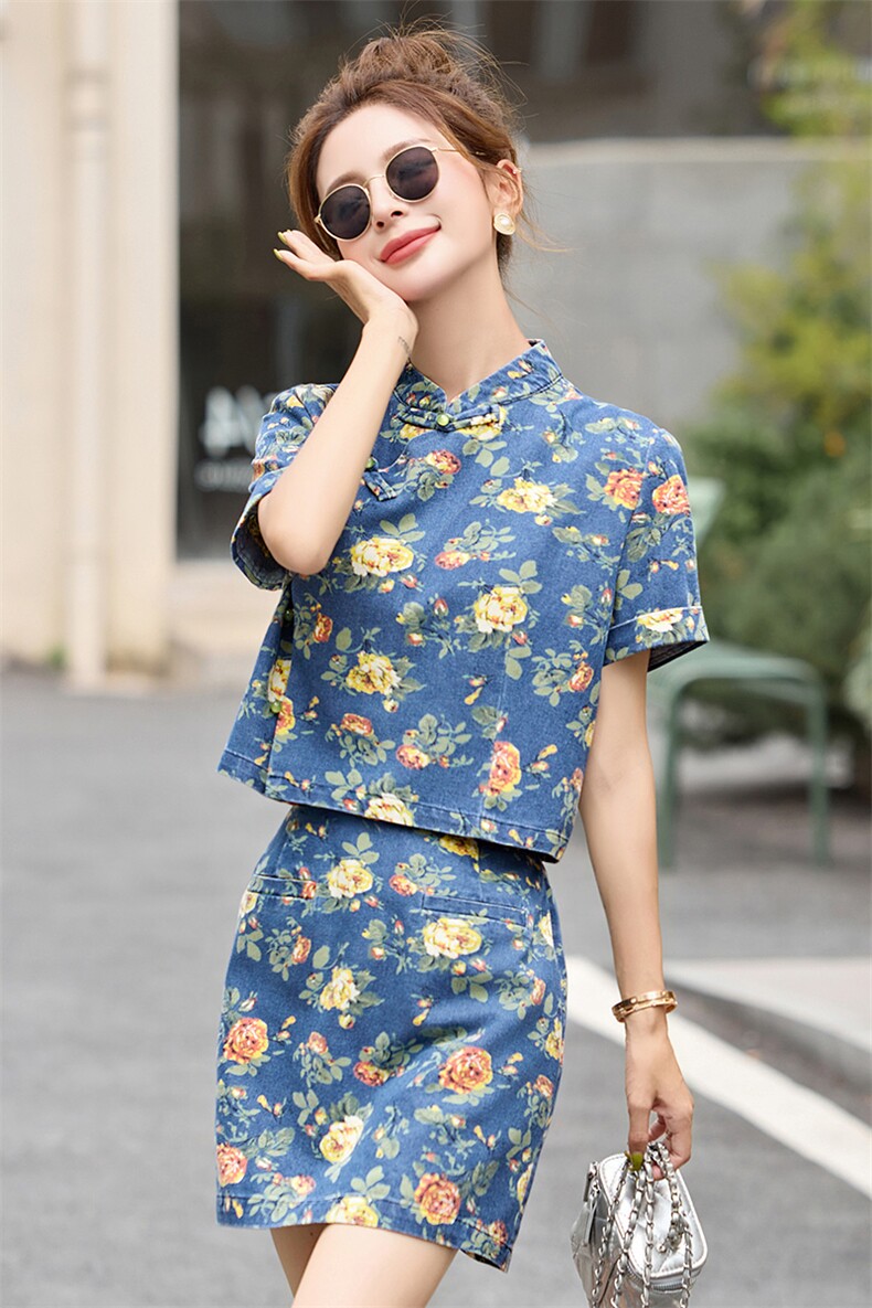 现货牛仔套装女2025夏季新款高级感穿搭套装裤,女装套装/套裙,韩宇舍