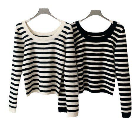 2025年秋季常规款通勤套头长袖单件U领时尚百搭，女装针织衫/毛衣，沐策羊绒