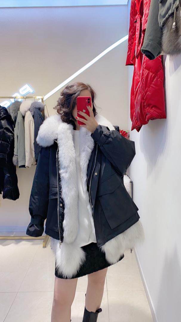 冬季派克羽绒服、内搭可以脱下，女装羽绒服，珀莎