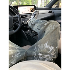 【有货】涂鸦牛仔裤男夏季美式复古vibe裤子高街直筒T1732LL特P48，男装牛仔裤，星座1007（原301D）