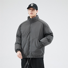现货冬季美式休闲加厚雪山外套夹克立领纯色三防户外工装棉服，男装夹克，电商A486