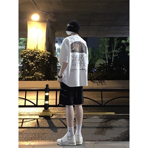 B221 美式ins高街暗黑小众拉链宽松五分裤短裤 LK23061-P50 控68图片