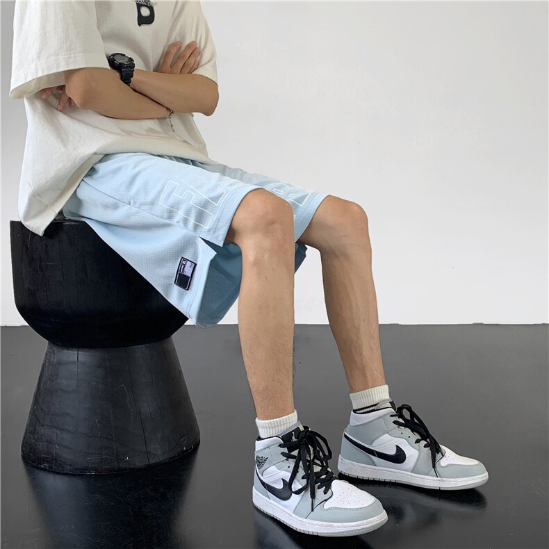 2025夏季美式字母印花开衩四分篮球裤M~5XLXZ604-DK302-P25控39,男装休闲裤,星座604