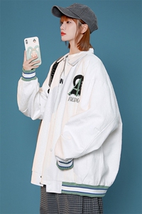 2023秋装时尚刺绣夹克潮中性风男女棒球服外套 8007-P85图片