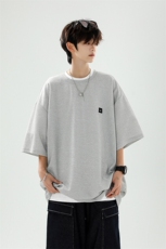 8XL-M重磅！特大码T潮牌上衣男中性华夫格短袖T恤DX304P25控39，男装T恤，电商D206-1