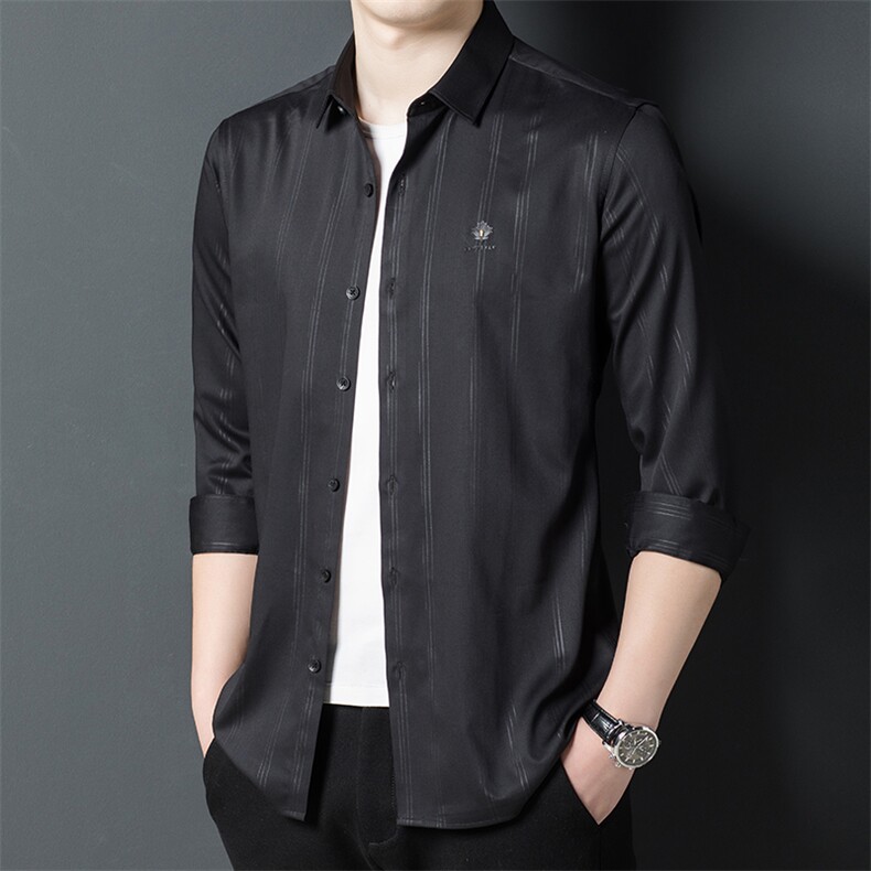 BEF2112钱塘2020-2中青年男士春秋新款时尚休闲长袖衬衣P72,男装衬衫,钱塘207-2