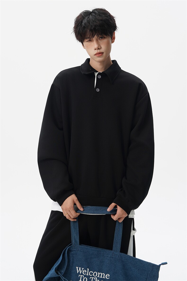 5XL-M潮流高级感披肩撞色拼接翻领百搭卫衣宽松弯刀长裤TZ113P118,男装休闲套装,电商D206-1