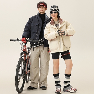 2025冬季新款男日系潮牌立领白鸭绒羽绒服加厚外套棉衣YR80-F265图片