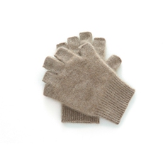 2025年新款百搭男女通用坑条双股加厚保暖半指手套，手套，轩妮羊绒