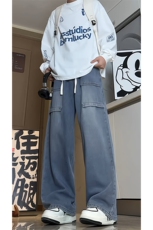 秋冬数据款大口袋设计牛仔裤男美式潮牌直筒裤子-A1155TP50控70，男装牛仔裤，电商B241