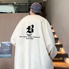 抖音得物供货量大从优可提供视频美式长袖T恤CT681特P25，男装T恤，电商A486