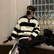 WK0670-P42网络图翻领纽扣针织衫COUNTONME羊毛POLO领针织上衣，男装Polo衫，电商C233