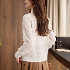 2025年秋冬季重工百搭上衣时尚气质温柔淑女衬衫女士，女装衬衫，梦白服饰厂