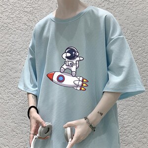 HT73158-P22 华夫格t恤男短袖男大码五分袖 大皂风图片