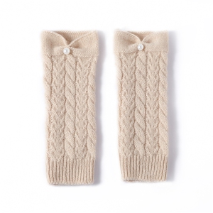 2025年冬季新款针织羊绒半指手套时尚休闲通勤百搭保暖，手套，喜润羊绒