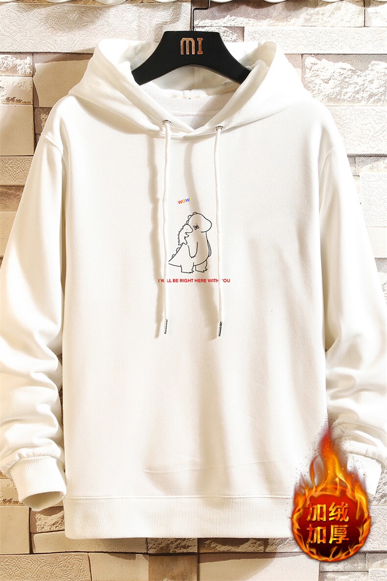 WY2140-P40加绒P45纯连帽卫衣男大码运动帽衫宽松薄外套,男装卫衣,电商A040A