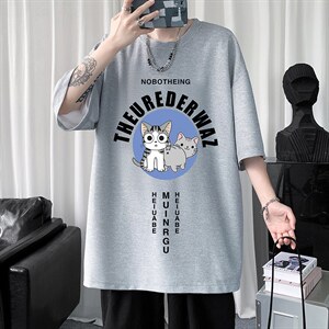 HT73160-P22 华夫格t恤男短袖男大码五分袖  短句风图片