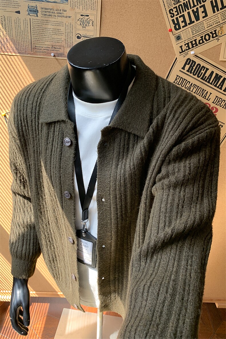 老钱风25新款复古针织衫开衫宽松男装秋装毛衣冬季外套S520-特P68,男装针织衫/毛衣,电商A233-1