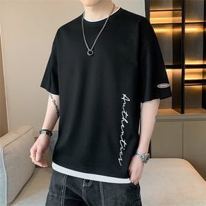 冰氧仿棉短袖店主风体恤夏季休闲百搭刺绣男上衣TC3146-P25控48图片