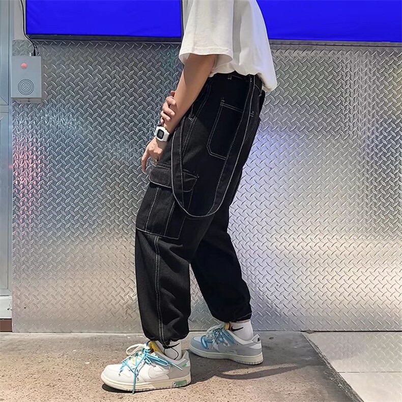 潮流春季牛仔裤男牛仔长裤背带裤K906P60,男装牛仔裤,星座1116-2