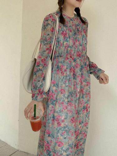 new-春天的花连衣裙，女装连衣裙，LUCY