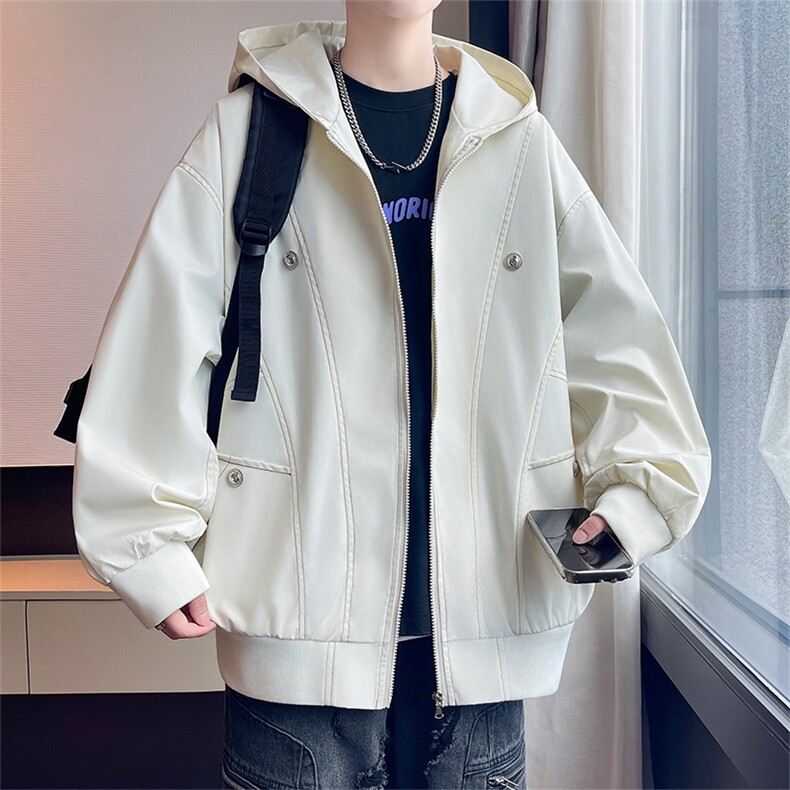XZ102B-1春秋季宽松/连帽休闲外套潮夹克JK2537-P85,男装夹克,星座102B-1