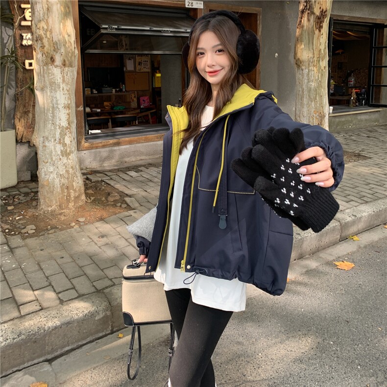 2026冬季撞色冲锋衣羽绒内胆7845-P255-K378,女装羽绒服,2C057