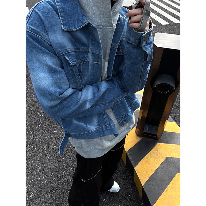 自家图，博主风cleanfit牛仔外套男美式复古爱心夹克JK2414-P90,男装夹克,星座1007（原301D）
