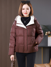 2025年冬季新款简约大码显瘦棉服现货，女装棉衣/棉服，婷思杰（原婷想服饰）