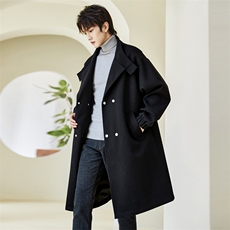 得物/直播【精品货】风衣男中长款毛呢大衣男韩风F933批125品牌D，男装风衣，星座401