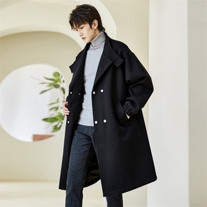 得物/直播【精品货】风衣男中长款毛呢大衣男韩风F933批125品牌D图片