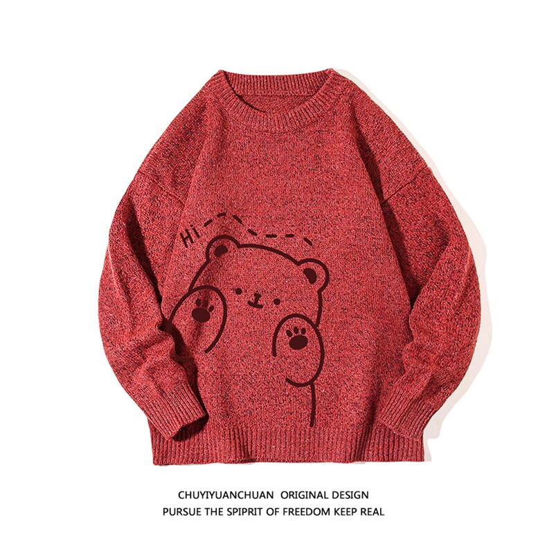 加厚加绒毛衣男大码毛线衣男针织衫M19236-P45加绒款-P65白底,男装针织衫/毛衣,电商A040A