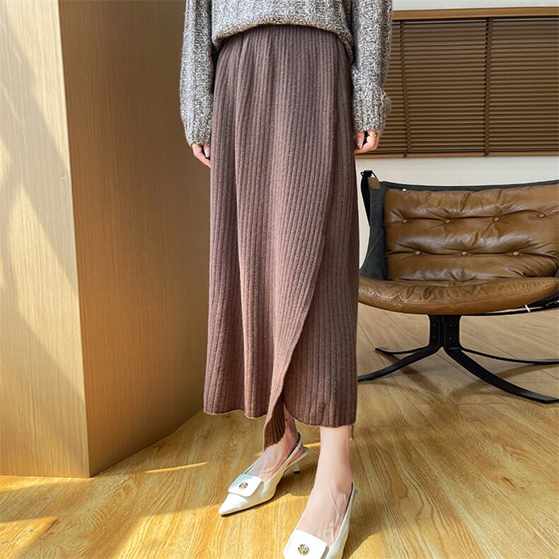 女士半身裙双层多色可选羊毛柔软微弹，女装半身裙，浩新羊绒