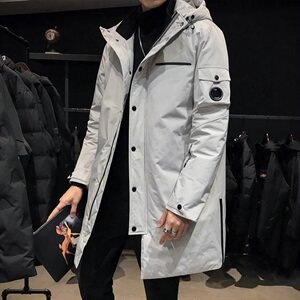 男士潮流羽绒服2020冬季新款中长款加厚外套DS581T图片