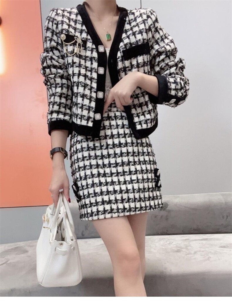 秋装套装小香，女装职业装，贻思茗